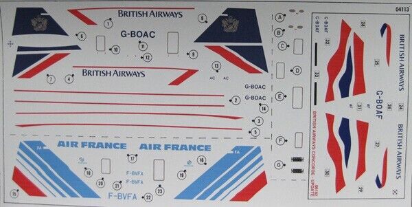 BSmodelle BAC Concorde decal 1\144