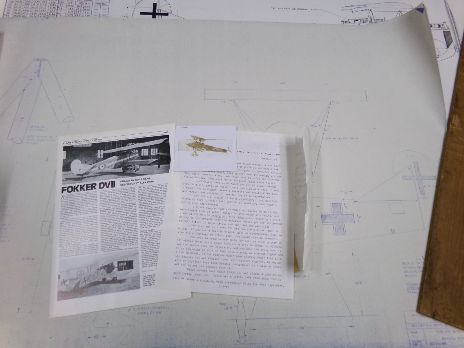 Aircraft Construction Real Build  Aircraft Blueprints Fokker DV II Fighter