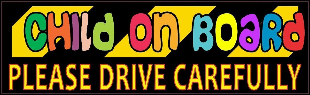 10in x 3in Child On Board Bumper Magnet Car Truck Vehicle Magnetic Sign