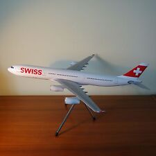 Large 1/120 Swiss Air Airbus A340-300 Airplane Model with delux stand New Color picture