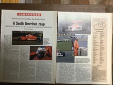 AW 2763 Article Racing 1990 FIA Brazilian Grand Prix São Paulo Brazil 3 page picture