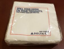 Delta Airlines beverage napkins 25pk Spill your drink or your thoughts 044207658 picture