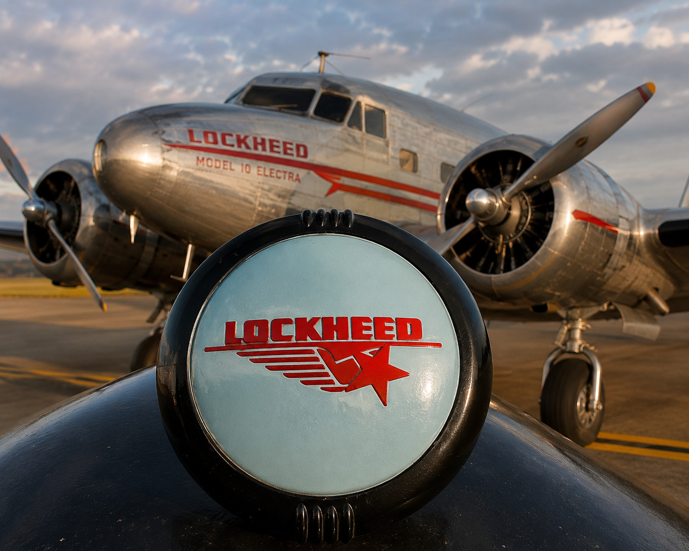 LOCKHEED AIRCRAFT CONTROL WHEEL CENTER CAP