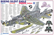 Boeing F-15 Silent Eagle cutaway Poster 24x36 in picture