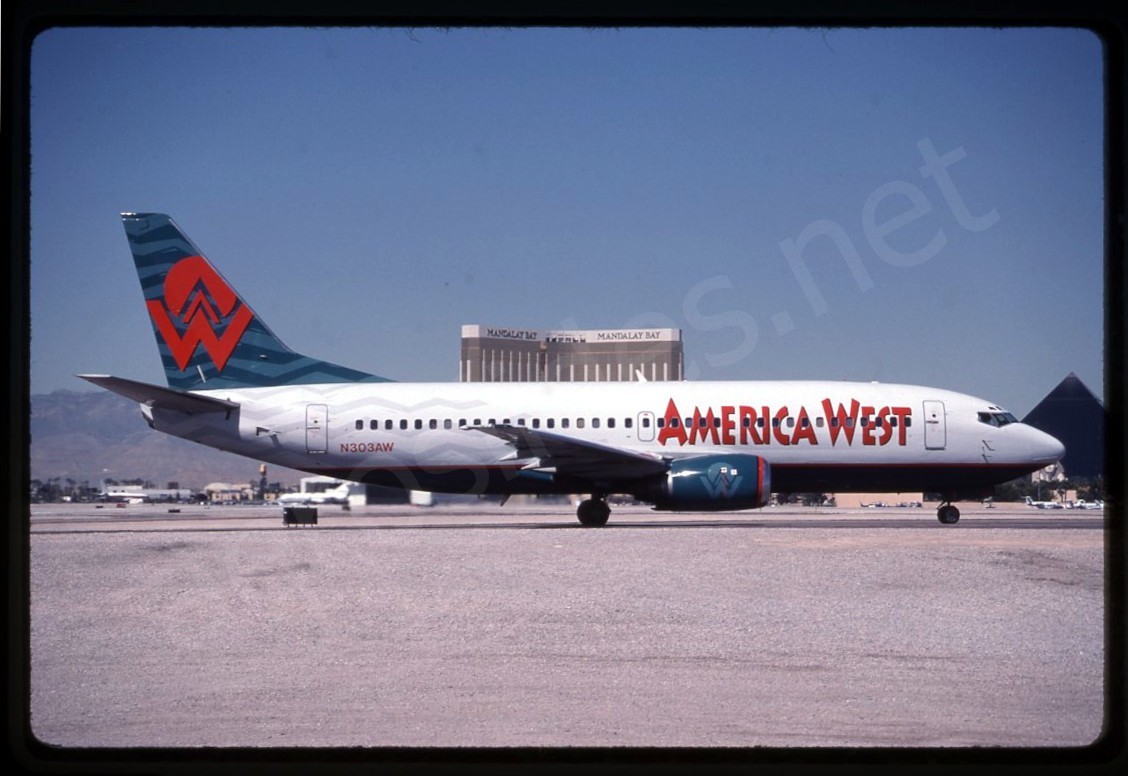 America West Boeing 737-300 N303AW Jul 01 Kodachrome Slide/Dia C23