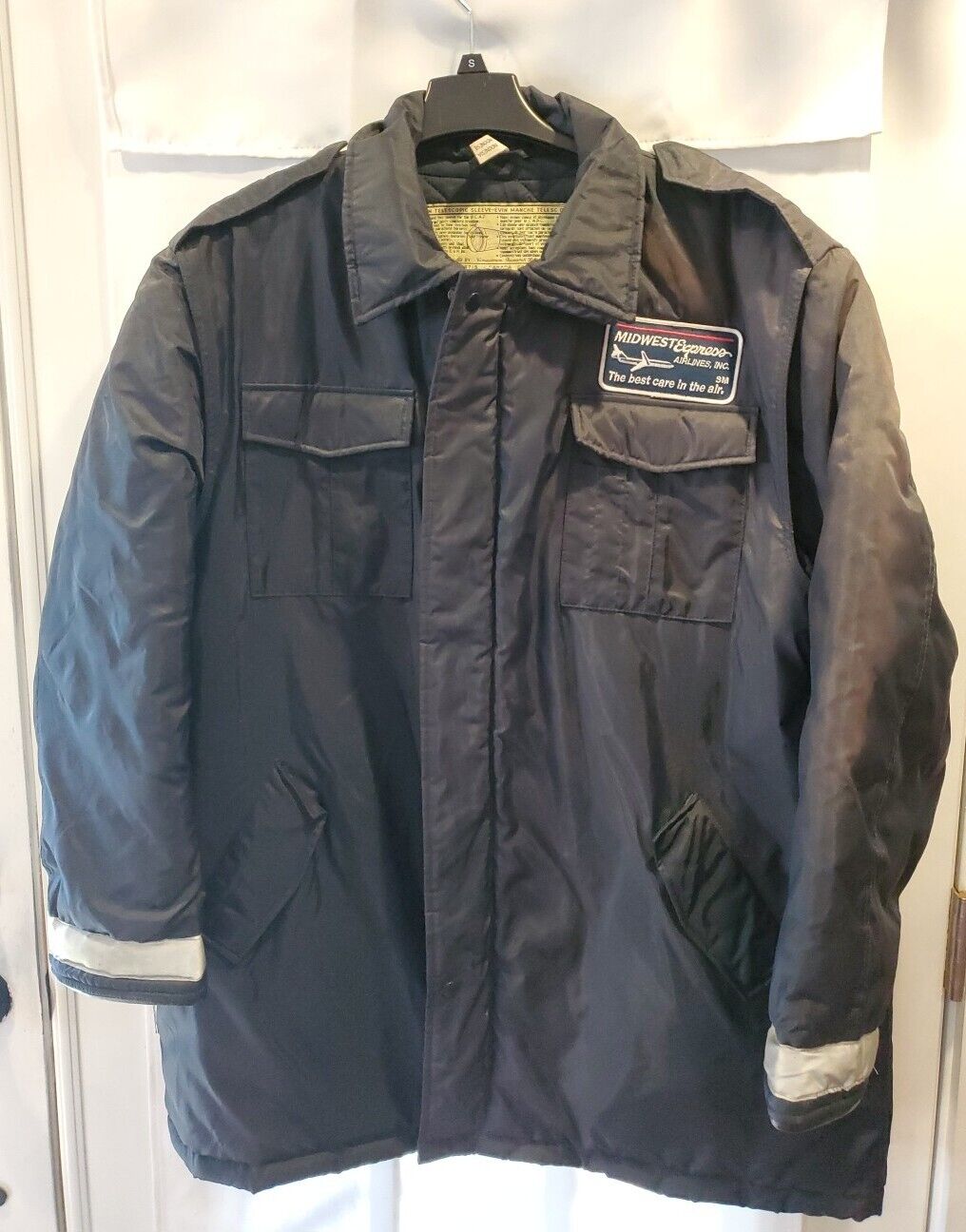 VINTAGE Midwest Express Airlines Maintenance Ground Crew Winter Jacket  Size XL