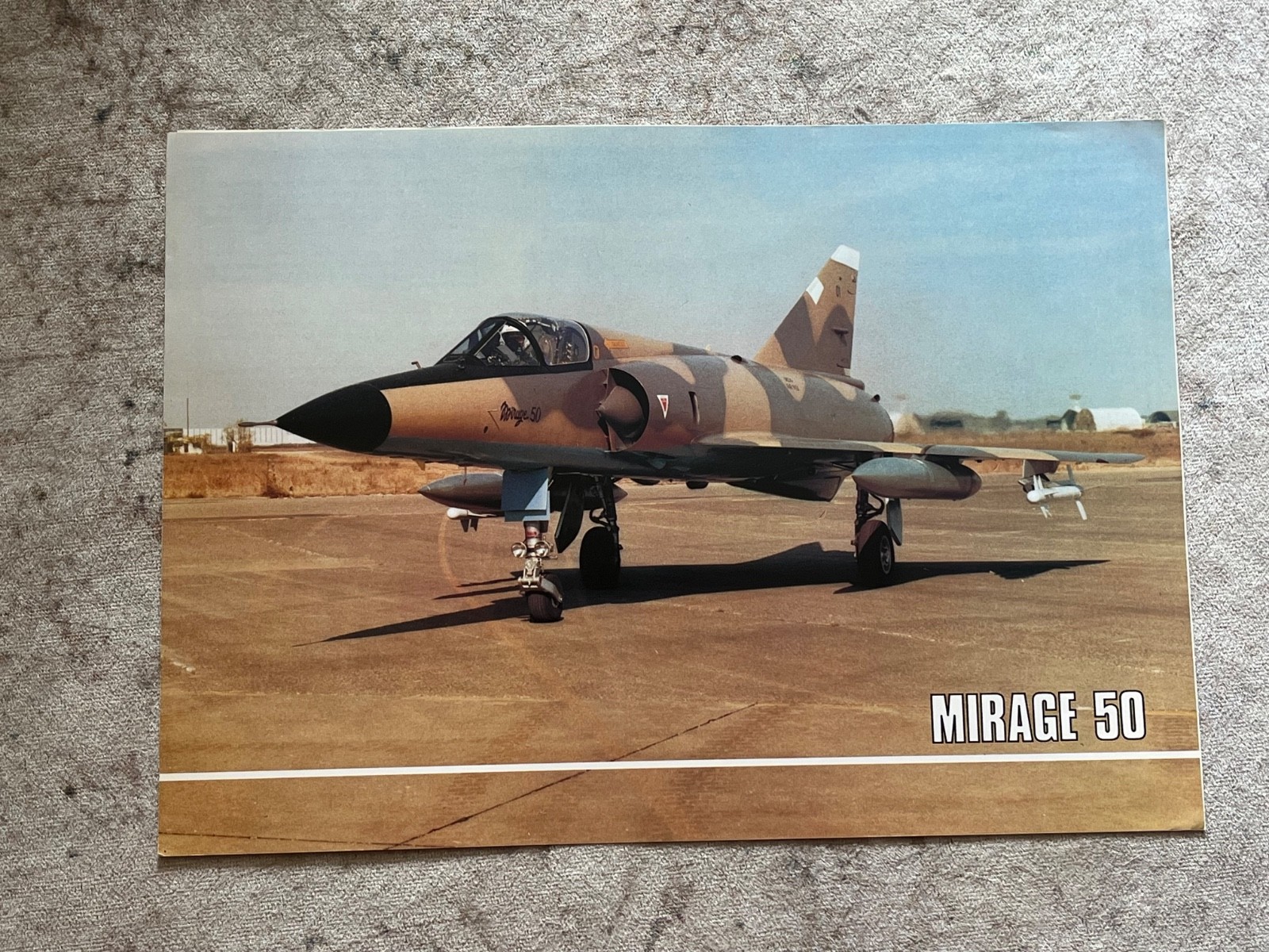 Dassault-Breguet Mirage 50 fighter aircraft promo brochure, 1981 Dassault-Breguet Mirage 50 fighter aircraft promo brochure, 1981