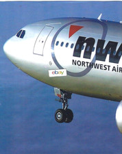 NWA NORTHWEST  AIRLINES AIRBUS A330-300 REPRO PRINT picture