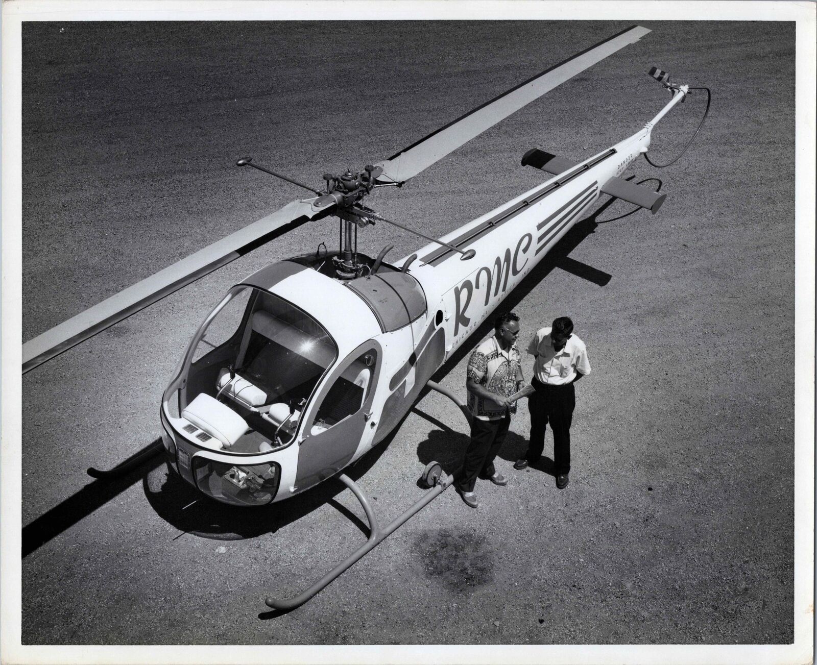 BELL 47 RMC HELICOPTER ORIGINAL MANUFACTURERS PHOTO FACTORY 10