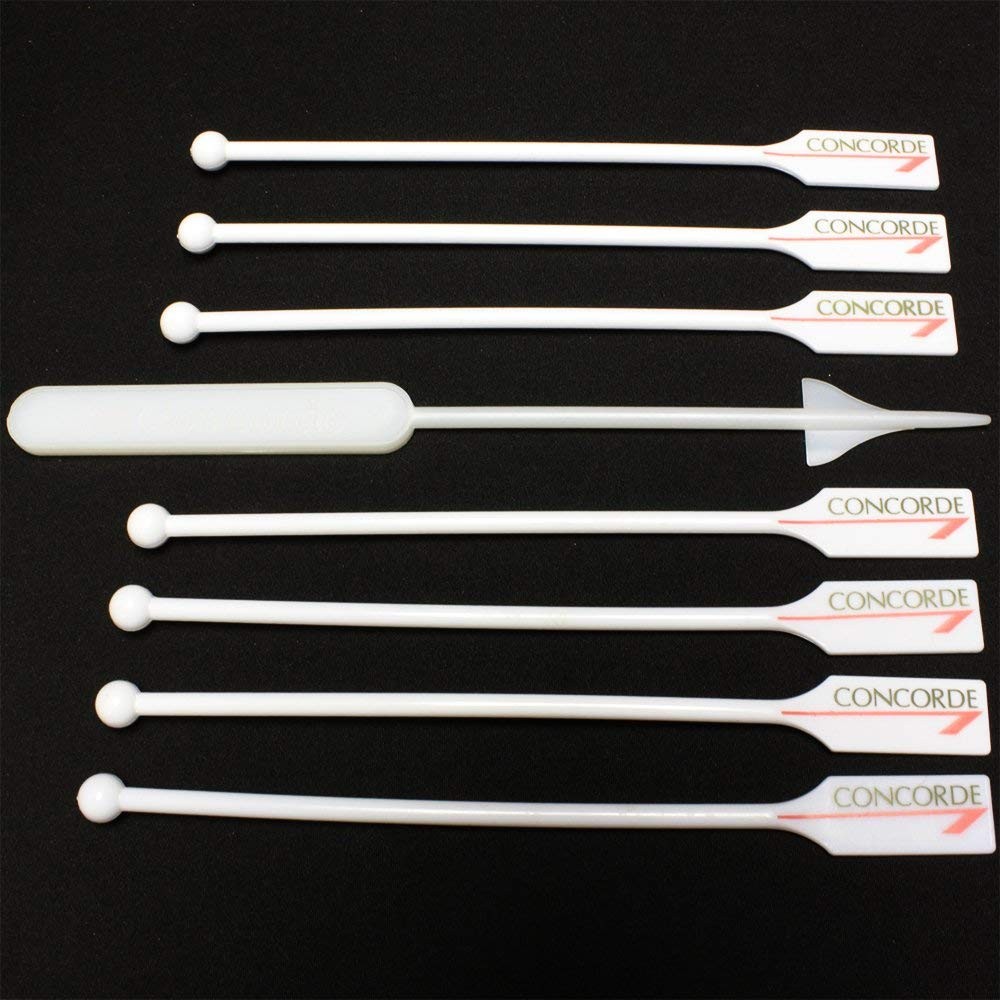 8 British Airways CONCORDE White Swizzle Sticks SST Vintage Bar Ware 8 British Airways CONCORDE White Swizzle Sticks SST Vintage Bar Ware