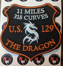 US Highway 129 Tail of the Dragon 11 Miles / 318 Curves  Embroidered Biker Patch picture