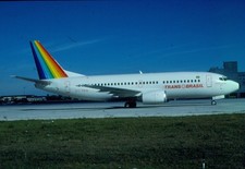 S745 PT-PEG TRANS BRASIL B737-300 ORIGINAL KODAK SLIDE picture