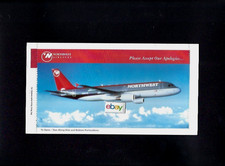 NORTHWEST AIRLINES AIRBUS A-320 BOWLING SHOE LIVERY APOLOGIES PACKET picture
