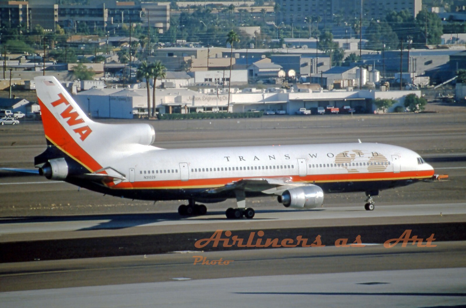 TWA Lockheed L-1011 N31029 at PHX in 1996 in Final Colors 8