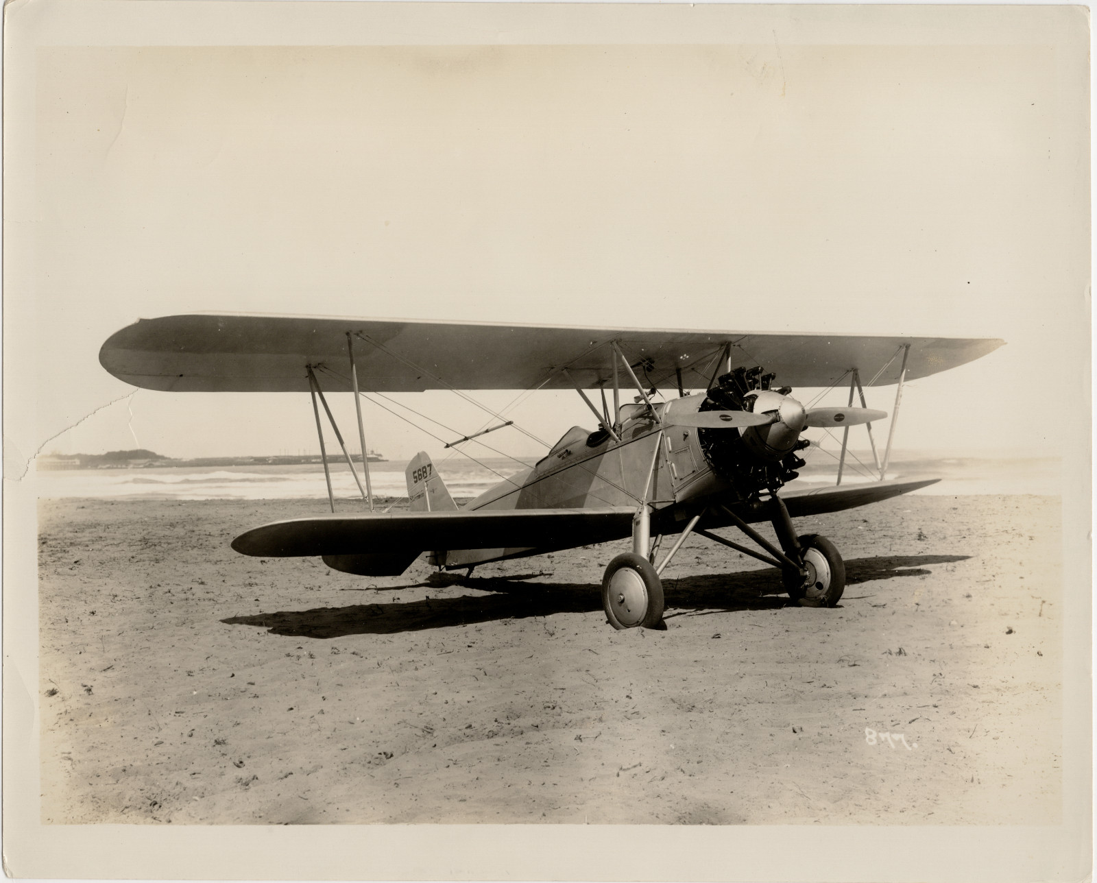 Stearman C-3B C3B NC5687 Biplane Beach Photo Golden Age Vintage Aviation 1928