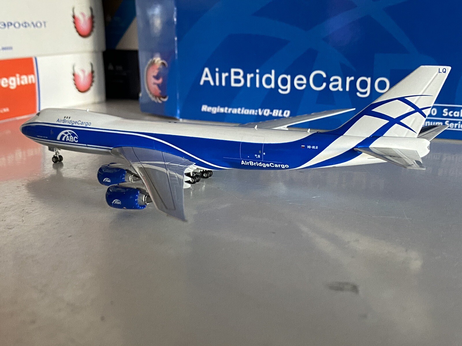 Phoenix Models Air Bridge Cargo ABC Boeing 747-8F 1:400 VQ-BLQ PH4VDA731