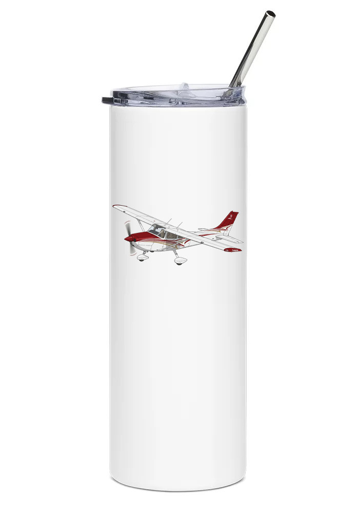 Cessna 172P Stainless Steel Water Tumbler with straw - 20oz. Cessna 172P Stainless Steel Water Tumbler with straw - 20oz.