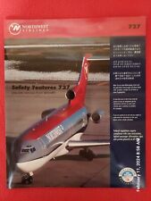 Northwest Airlines Inflight Safety Card. Boeing 727-Dated 04/01 (New-Uncirc.) picture