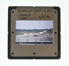35MM SLIDE AIRCRAFT 1980 - BOEING 727-200 IBERIA AIRLINES AT HEATHROW A96 picture