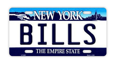 Metal Vanity License Plate Tag Cover - Buffalo Bills - Football Team - 12\
