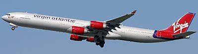 A-340 Virgin Atlantic A340 Airplane Wood Model 