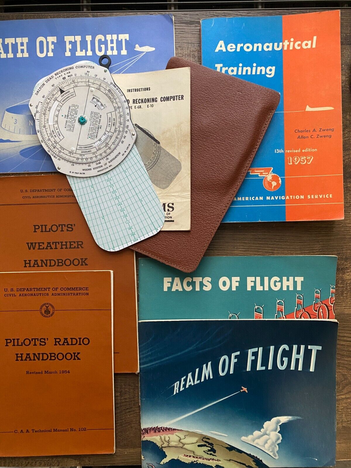 Lot of Pilot Books Aviation Tools, Weather Handbook, Flight Plans, Planning Maps