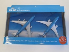 PPC 225247 Diecast Planes: Boeing 787 KLM 100 years / Boeing 747-400 KLM picture