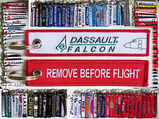 Keyring DASSAULT FALCON keychain tag label for pilot picture