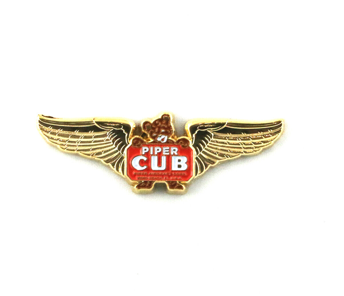 WINGS Piper Cub J-3 Bear Logo Wing Pin