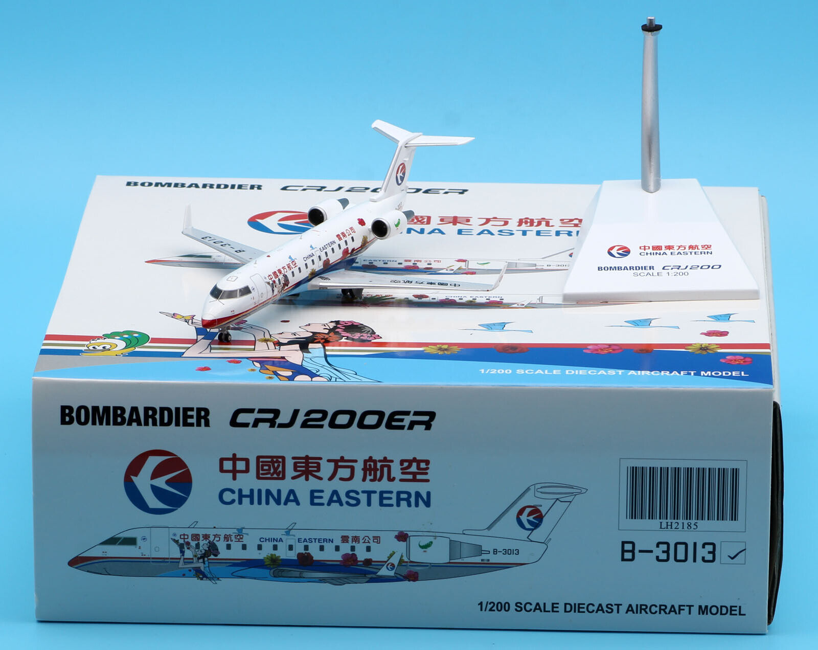 JC Wings 1:200 China Eastern Bombardier CRJ-200ER Diecast Aircraft Model B-3013