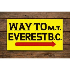 Mount Everest Base Camp Sign Arrow Direction Mountaineering M.T. Everest B.C. picture