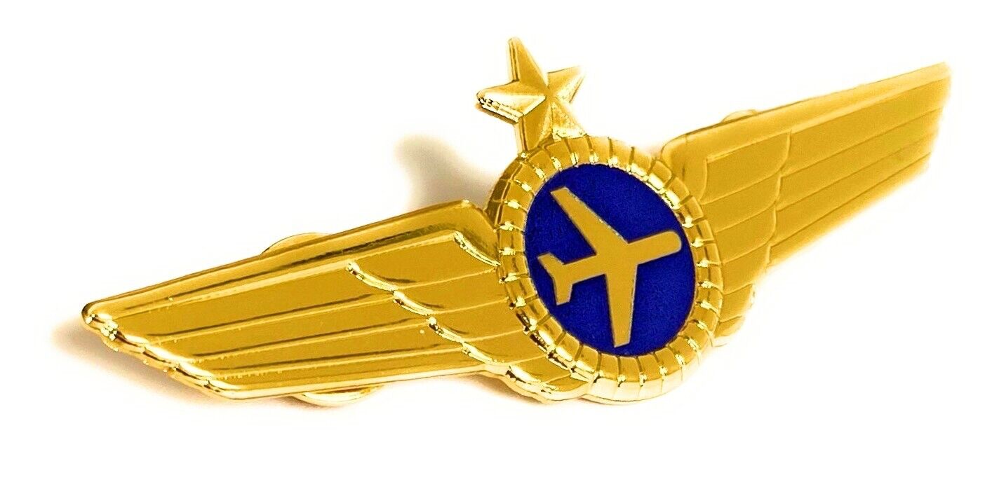 Airlines Pilot Wings Captains Gold Metal Airplane Pin - BEST DEAL