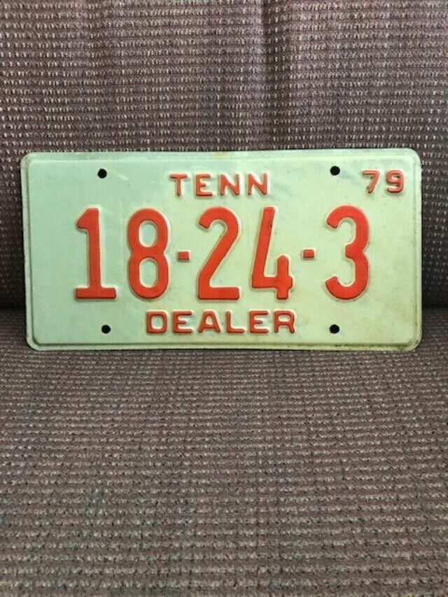Vintage Tennessee Dealer License Plate 1979 New Never Used