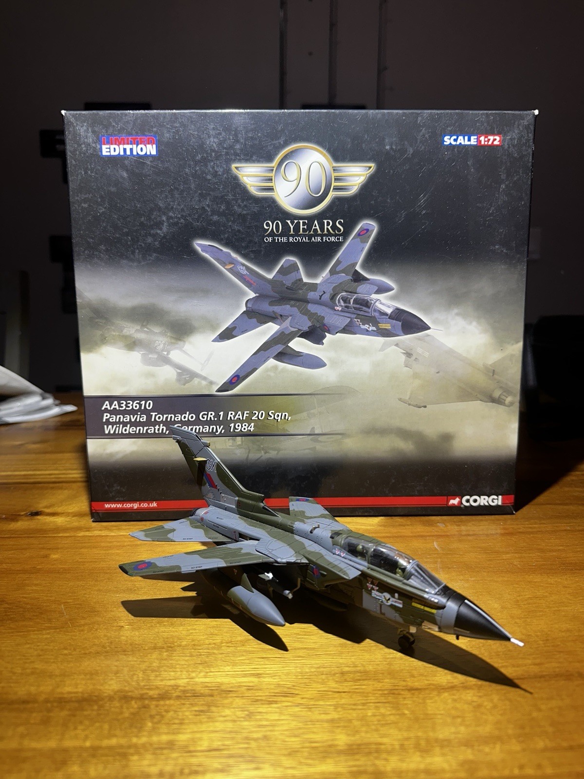 Corgi 1:72 Panavia Tornado GR.1 RAF 20 Sqn 90 Years RAF Model AA33610