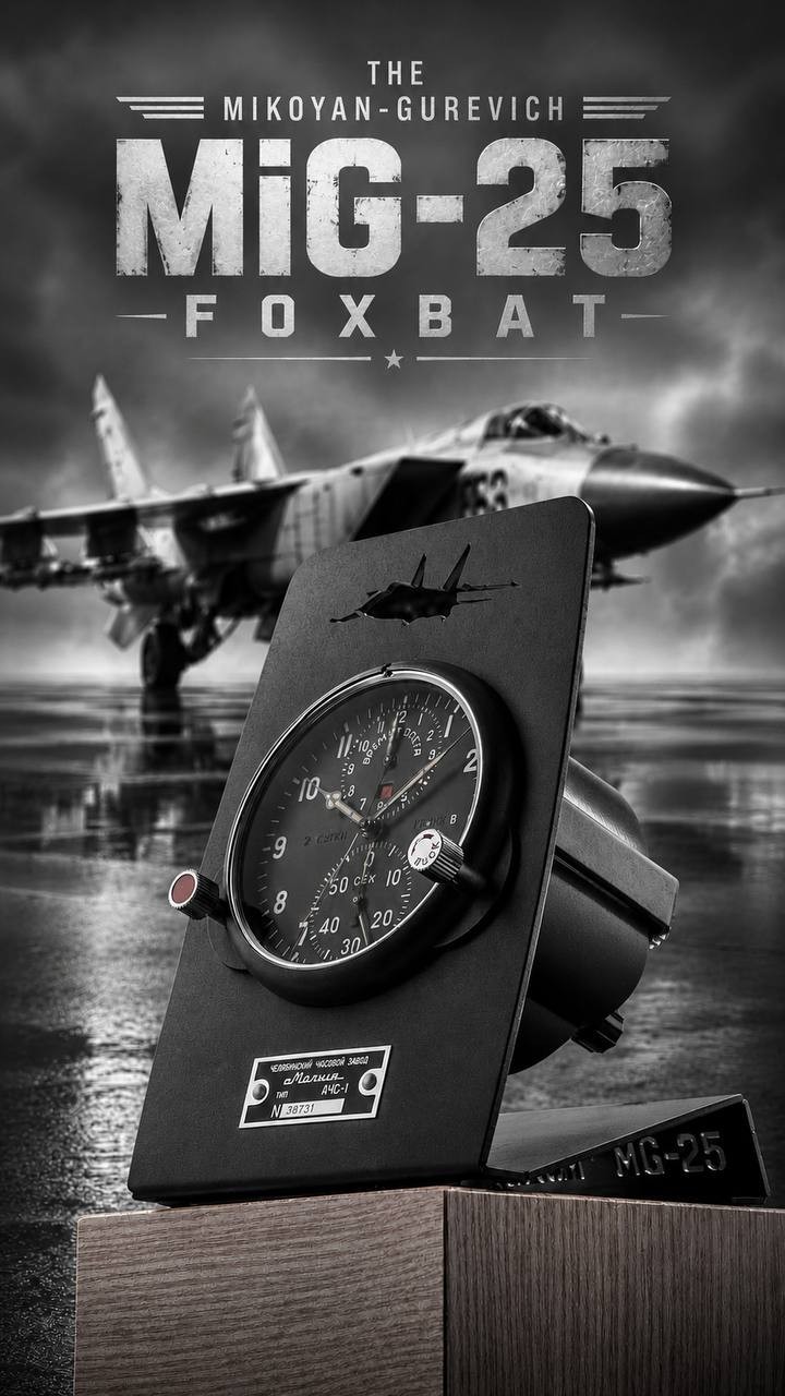 ver.2 MiG-25 Aircraft clock stand military aviation Air Force cockpit AChS-1
