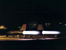 SR-71A on ramp with dual max afterburner engines firing 12X18 Photograph NASA D  picture