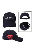Delta Airlines Black Red White Embroidered Widget Adjustable Baseball Cap Hat picture