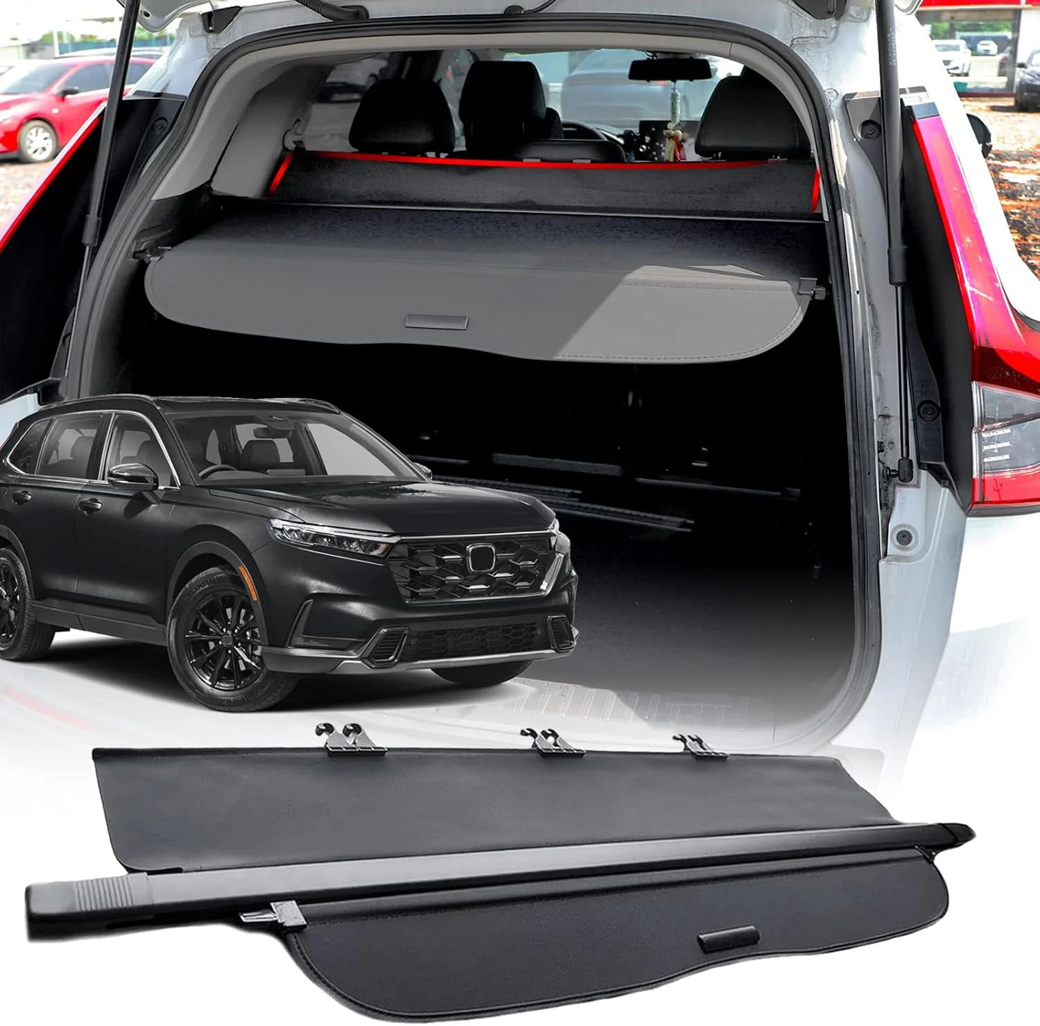 Cargo Cover for Honda CRV 2023-2025 2026 Accessories,[Extra Cover,Carbon Fiber L