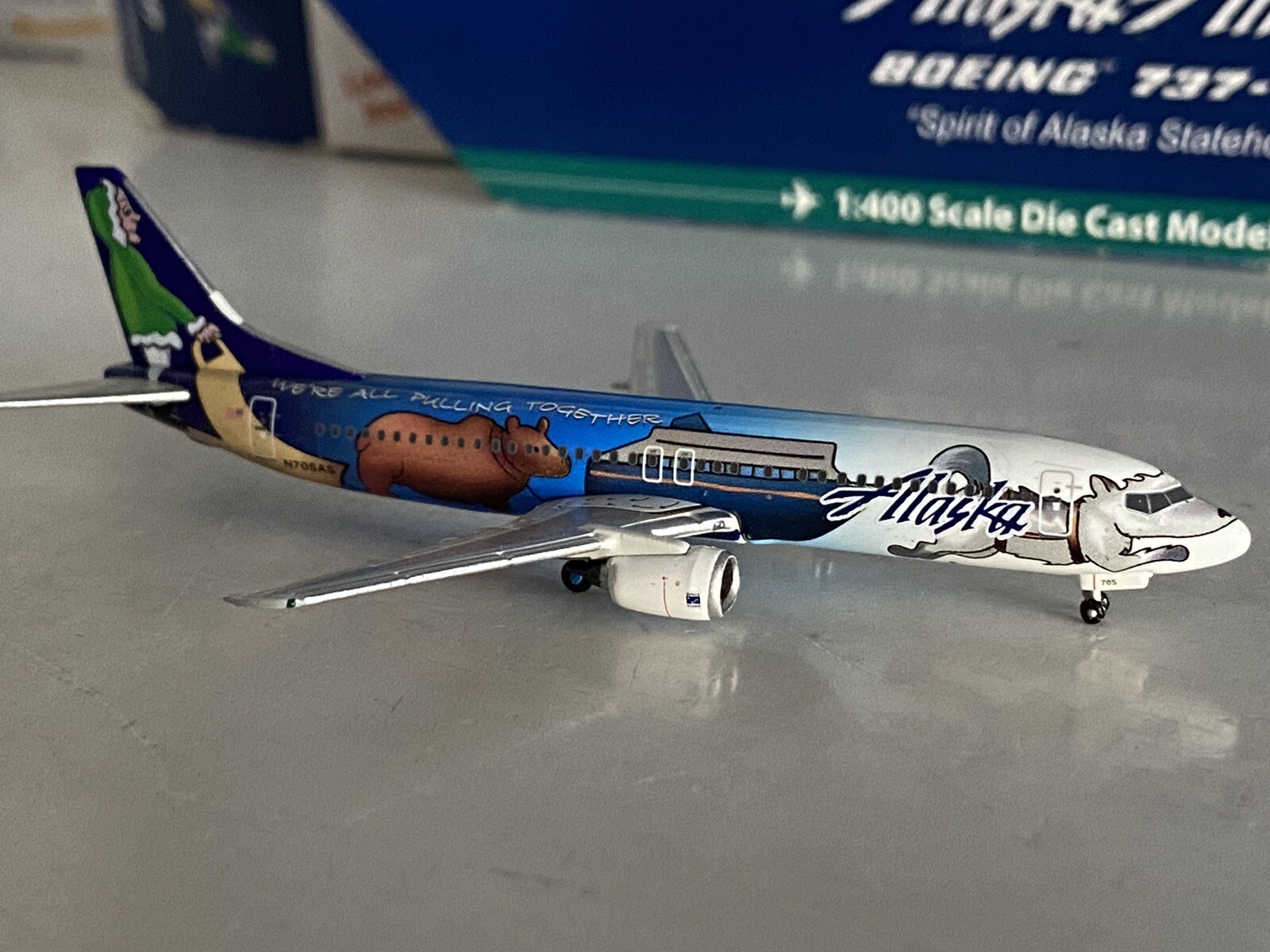 Gemini Jets Alaska Airlines Boeing 737-400 1:400 N705AS GJASA944 Statehood
