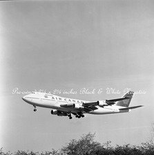 Air Canada Boeing 747-133 C-FTOC, Heathrow, B&W Negative, Aviation Aircraft picture