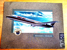McDonnell Douglas MD-80 Profile Photo Brochure with cockpit + details 11x 81/2 picture