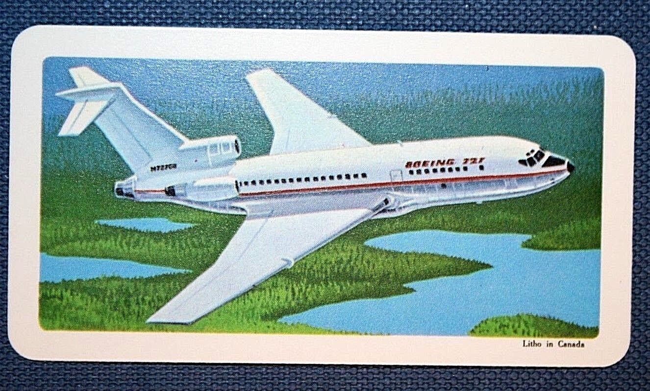 BOEING 727  Jet Airliner   Vintage 1960\'s Card  LB14