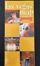 Vintage LAS VEGAS MAP Foldout 2000's Las Vegas Strip Showbiz Magazine picture