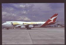 Orig 35mm airline slide Qantas 747-438 VH-OJO picture