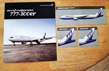 AIR New Zealand Boeing 777-300er Profile Brochure + 3 Boeing 777 Stickers picture