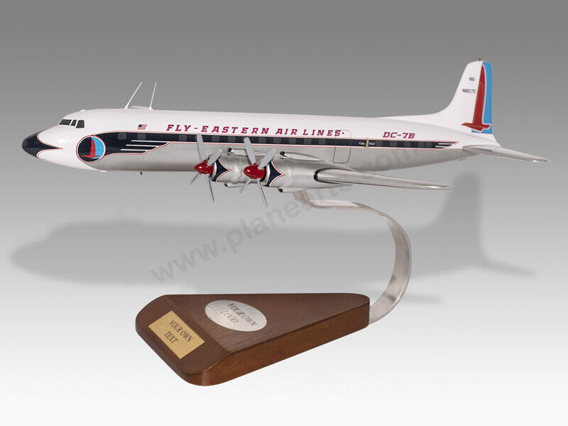 Douglas DC-7 DC-7B Eastern Airlines Solid Mahogany Handcrafted Display Model