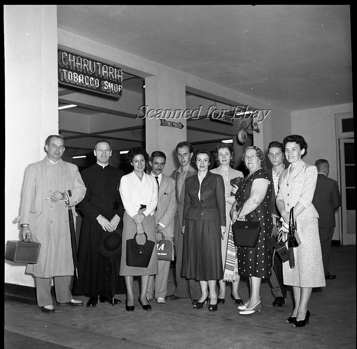 Sao Paulo South America Airport 1950s ORIGINAL PHOTO NEGATIVE Sao Paulo South America Airport 1950s ORIGINAL PHOTO NEGATIVE