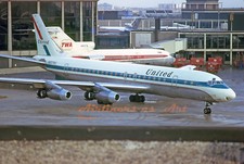 United Airlines Douglas DC-8-21 N8018U at ORD in June 1975  8