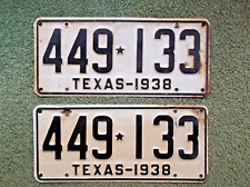 ✈✈✈🗽🗽🗽   TEXAS   1938    License Plates picture