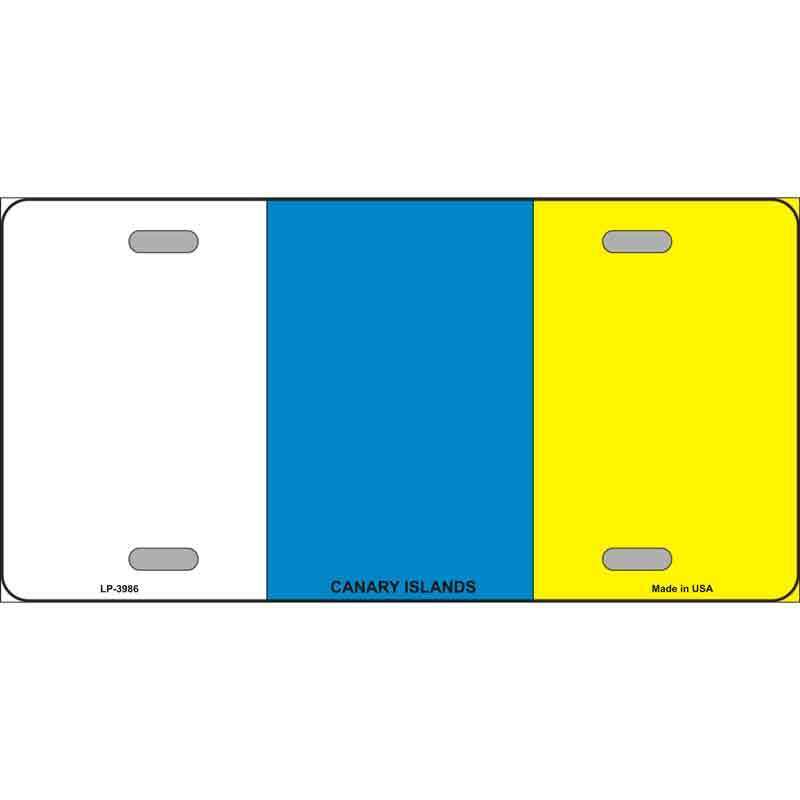Canary Islands Flag Metal Novelty License Plate Tag LP-3986